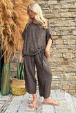 Kiti Paisley Damask Hitch Tee Coffee Bean